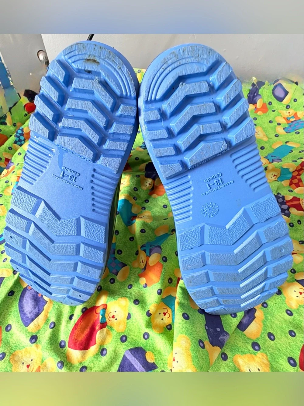 SZ 13-1 Kids Rain Boots Navy Blue Unisex preloved
